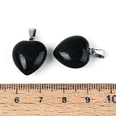 自然な黒曜石のペンダント(G-T143-49A)-3