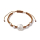 2pcs 2 bracelets de perles tressées en acrylique en forme de coquille de style sertis de cordons en nylon(BJEW-JB10146)-3