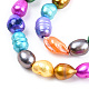 Dyed Natural Cultured Freshwater Pearl Beads(X-PEAR-R007-5-6mm)-2