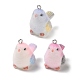 Flocky Opaque Resin Pendants(RE-CBA098D-02P)-2