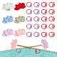 6Pcs 6 Colors Lotus Silicone Beads Knitting Needle Protectors/Knitting Needle Stoppers(DIY-NB0010-33)-1