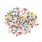 Glass Cabochons, for DIY Projects, Square, Mixed Color, 10x10x4mm, 200pcs/bag(GGLA-WH0029-06)