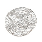 Textured 304 Stainless Steel Cuff Rings, Round, Statement Rings, Platinum, 28.5mm, Inner Diameter: 17mm(SA-CBA0F84-01P)