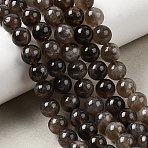 Natural Smoky Quartz Beads Strands, Round, Grade AB, 8.5~9mm, Hole: 1mm, about 46~47pcs/strand, 14.96~15.43''(38~39.2cm)(X-G-B167-A09-8mm)