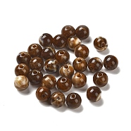 Imitation Jade Acrylic Beads, Round, Coconut Brown, 8mm, Hole: 1.8mm, about 1886pcs/500g(MACR-G066-01K)