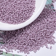 MIYUKI Delica Beads Small, Cylinder, Japanese Seed Beads, 15/0, (DBS0355) Matte Opaque Dusty Orchid, 1.1x1.3mm, Hole: 0.7mm, about 3500pcs/10g(X-SEED-J020-DBS0355)