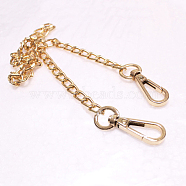 Iron Handbag Chain Straps, with Clasps, for Handbag or Shoulder Bag Replacement, Light Gold, 40x0.8x0.2cm(PURS-PW0001-325A-LG)