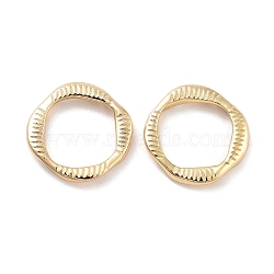 Rack Plating Brass Linking Rings, Twisted Ring, Cadmium Free & Lead Free, Long-Lasting Plate, Real 18K Gold Plated, 18x2mm, Inner Diameter: 12mm(KK-C063-26G)