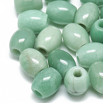 Natural Green Aventurine Beads, Large Hole Beads, Barrel, 17~19x15~16mm, Hole: 5.5mm