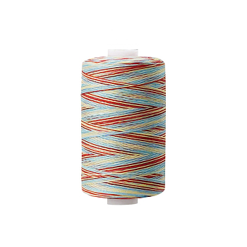 Polyester Sewing Thread, for Hand & Machine Sewing, Segment Dyed, Embroidery, Colorful, 0.4mm, 1000yard/roll.