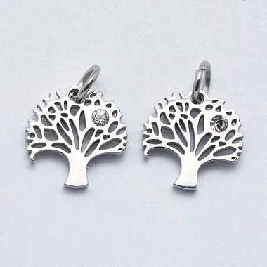Stainless Steel Color Clear Tree Stainless Steel+Other Material Charms