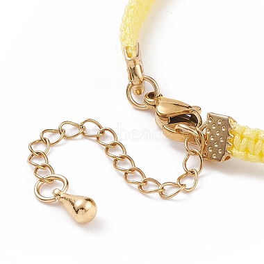 Glass Braided Flower Link Bracelet for Women(BJEW-TA00130-04)-5
