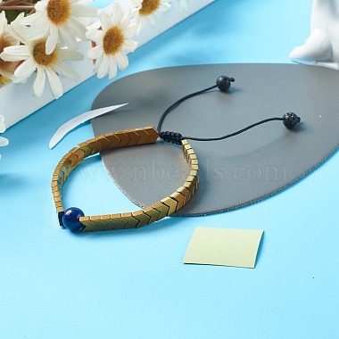 Natural Lapis Lazuli(Dyed) Stretch Bracelets Set for Girl Women(BJEW-JB06805-02)-6