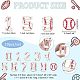 11Pcs Number 0~9 & Flat Tennis Shaped Towel Embroidery Style Cotton Iron on/Sew on Patches(DIY-NB0007-60)-3