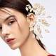 2Pcs 2 Style PVC/Plastic Pearl Beaded Flower of Life Cuff Earrings(EJEW-AN0001-60)-5