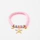 Handmade Polymer Clay Heishi Beads Stretch Bracelets(BJEW-JB0001-CPQ)-3