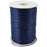 Korean Waxed Polyester Cord, Bead Cord, Dark Blue, 1.2mm, about 185yards/roll(YC-1.2mm-NO115)