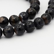 Natural Blue Tiger Eye Bead Strands, Round, Tiger Eye, 6mm, Hole: 1mm, about 65pcs/strand, 15.7 inch(G-P070-14-6mm)
