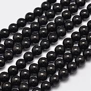 Natural Eyeless Obsidian Beads Strands, Round, 10mm, Hole: 1mm, about 40pcs/strand, 15.35 inch(G-K123-06-10mm)
