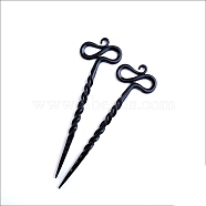 Alloy Hair Sticks, Hair Accessories for Women Girls, Black, 160x46mm(PW-WGEEFC9-01)