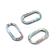Sea Shell Linking Rings, Oval, Colorful, 19x10.5x1mm, Inner Diameter: 15x7mm(SSHEL-C008-16)