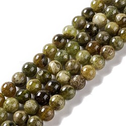 Natural Garnet Beads Strand, Round, 8mm, Hole: 1mm, about 49pcs/strand, 15.63''(39.7cm)(G-E584-02B)