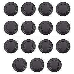 Gorgecraft 15Pcs Synthetic Rubber Car Door Shock Absorber, Car Door Protector Stickers, Self-adhesive Buffer Bumper Cushion, Flat Round, Black, 27x8mm(FIND-GF0003-82)