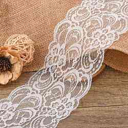 Lace Trim Nylon String Threads, White, 3-1/2 inch(90mm), about 200yards/roll(182.88m/roll)(OCOR-R032-10)