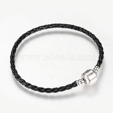 3mm Black Imitation Leather Bracelet Making