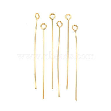 <1.4cm Real 18K Gold Plated 304 Stainless Steel Eye Pins