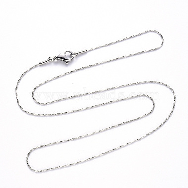 304 Stainless Steel Coreana Chain Necklace(NJEW-S420-006D-P)-3