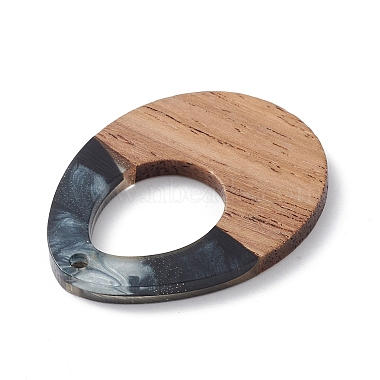 Resin & Walnut Wood Pendants(WOOD-C016-01E)-4