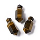 Faceted Bullet Natural Tiger Eye Perfume Bottle Pointed Pendants(G-A026-07A)-1