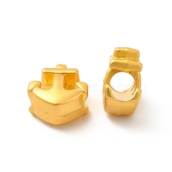 Rack Plating Alloy European Beads, Large Hole Beads, Lead Free & Cadmium Free & Nickel Free, Anchor, Matte Gold Color, 13x11.5x7mm, Hole: 5mm(PALLOY-F287-52MG)