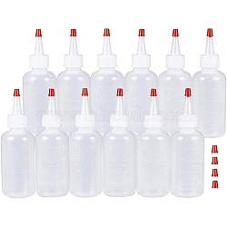 120ml Plastic Glue Bottles, White, 11x4.6cm, capacity: 120ml, 12pcs/set(DIY-BC0010-11)