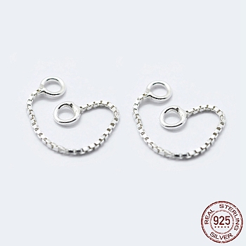 925 Sterling Silver Box chain, Silver, 30x0.8mm, Hole: 1mm