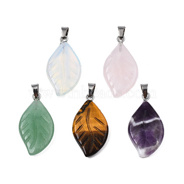Natural & Synthetic Gemstone Pendants(G-S364-076A)-2