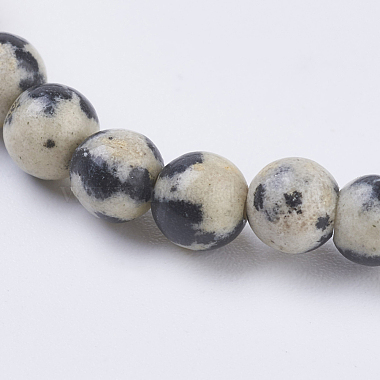 Natural Dalmation Jasper Beads Strands(G-G515-4mm-06)-3