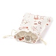 Christmas Theme Cotton Fabric Cloth Bag(ABAG-H104-B15)-4