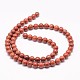 Natural Red Jasper Bead Strands(X-G-K153-B19-6mm)-2
