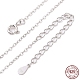 Rhodium Plated 925 Sterling Silver Flat Cable Chain Necklace(NJEW-A011-01C-P)-1