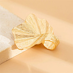 Alloy Finger Rings, Fan, Statement Rings, Golden, 17mm(FS-WG6813C-01)