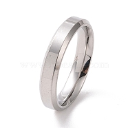 201 Stainless Steel Plain Band Ring for Women, Stainless Steel Color, Inner Diameter: 17mm(RJEW-I089-47P)