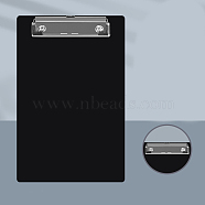Plastic A5 Clipboards, with Metal Clips, for Office, Hospital, Rectangle, Black, 235x155mm(OFST-PW0004-44B-02)