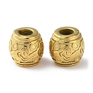304 Stainless Steel European Beads, Large Hole Beads, Rondelle, Real 14K Gold Plated, 9x10x7.5mm, Hole: 4mm(STAS-Z052-01G)