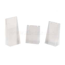 Organic Glass Necklace Display Stand Sets, White, 8.5~12x6x3cm(NDIS-N017-02)