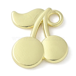 Alloy Pendants, Cherry Charms, Light Gold, 19x15.8x2.5mm, Hole: 2.5mm(PALLOY-D358-01G)