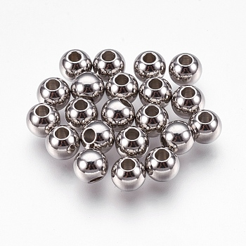 316 Stainless Steel Spacer Beads, Rondelle, Stainless Steel Color, 8x7mm, Hole: 2.5mm