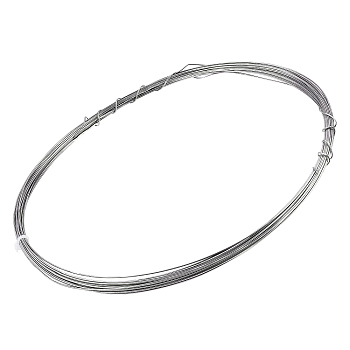 Titanium Steel Wire, Round, Stainless Steel Color, 18 Gauge, 1mm, about 65.62 Feet(20m)/Bundle