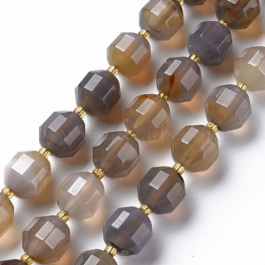 Bicone Grey Agate Beads